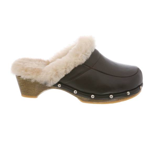 NEW CLOUD NINE ladies monica leather clog in coffee - Picture 1 of 5
